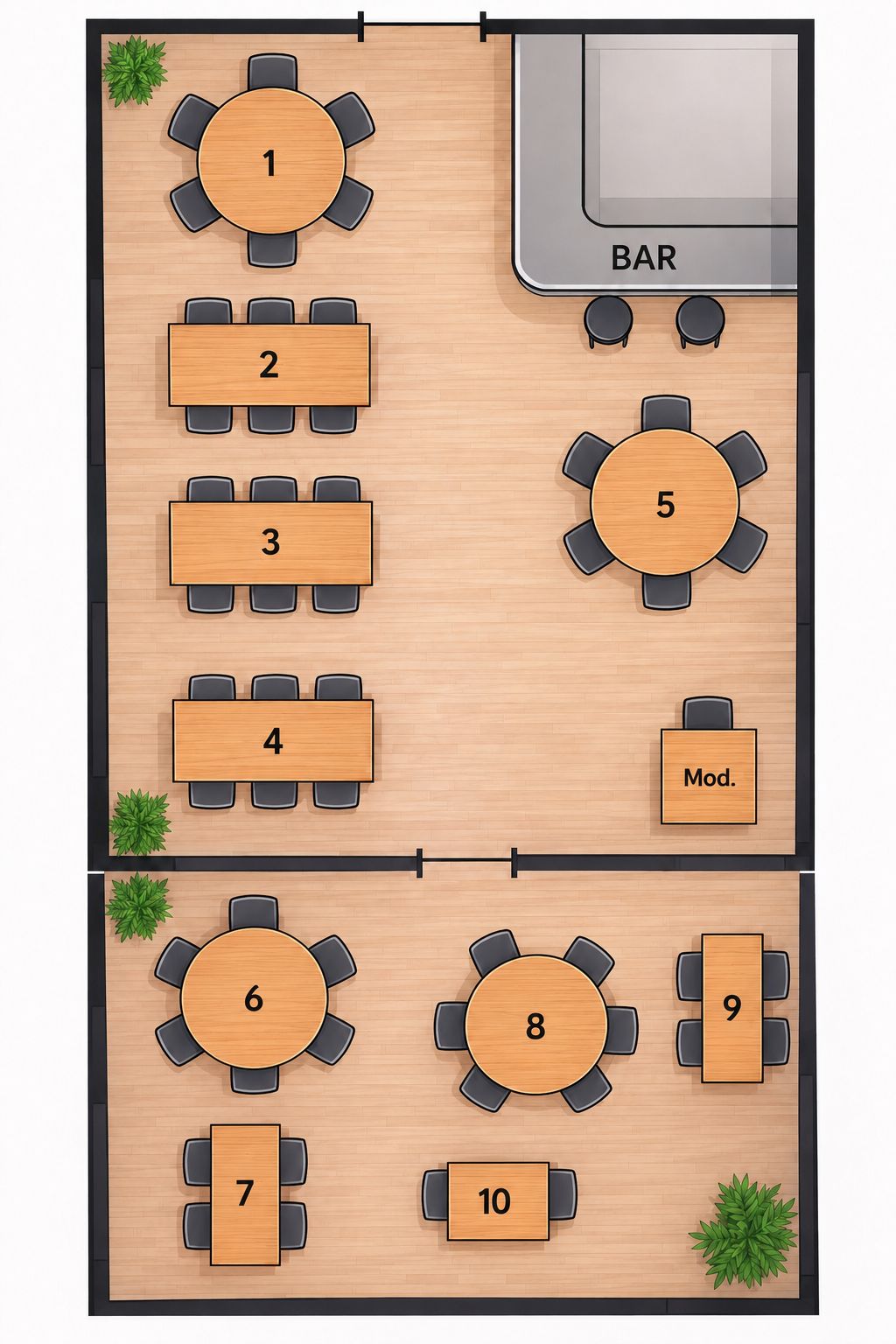 Mapa podniku U Vacků